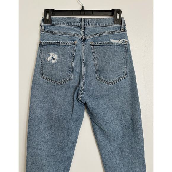 Light Wash Agolde Nico High Rise Slim Fit Jeans Rooted 25 - Picture 7 of 8